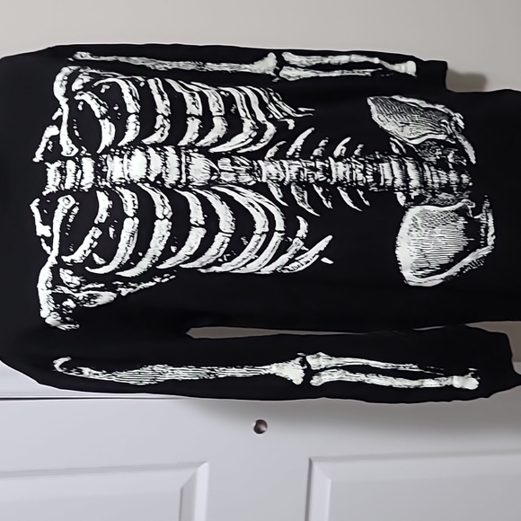 Dolls Kill Trickz N' Treatz Rib By Rib Glow In The Dark Tee Shirt Rib Cage XXS - Picture 3 of 6